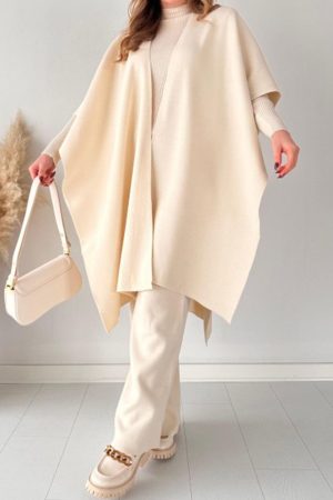 Elegant shawl casual three-piece set