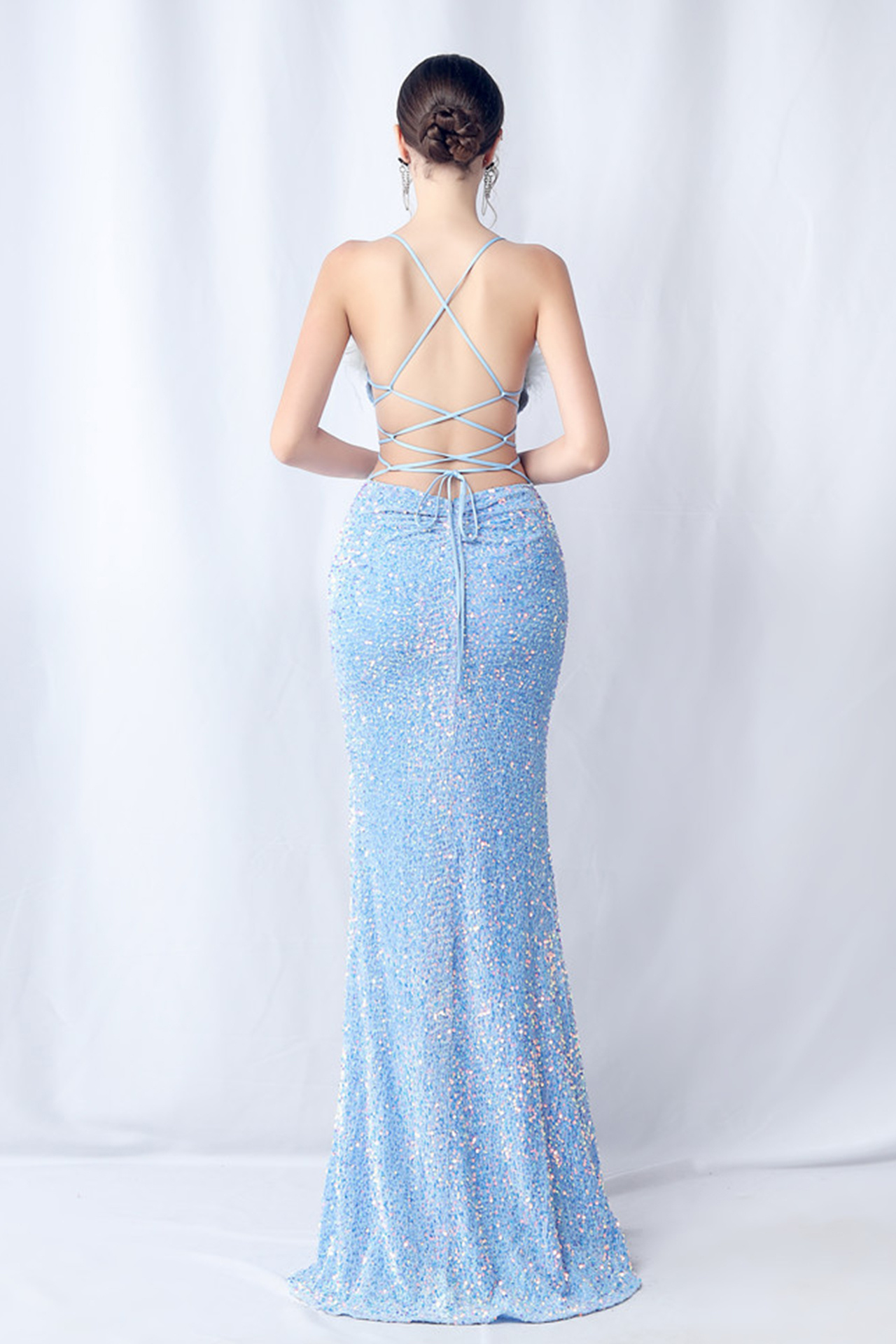 Isadora Slip Feather Maxi Dress - Image 10