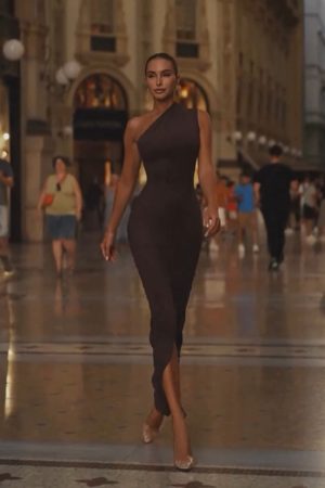 Genevieve Bodycon Dress In Dark Brown