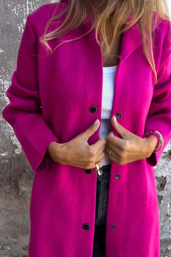 Solid Color Casual Long Sleeve Single Breasted Hooded Jacket - Image 10