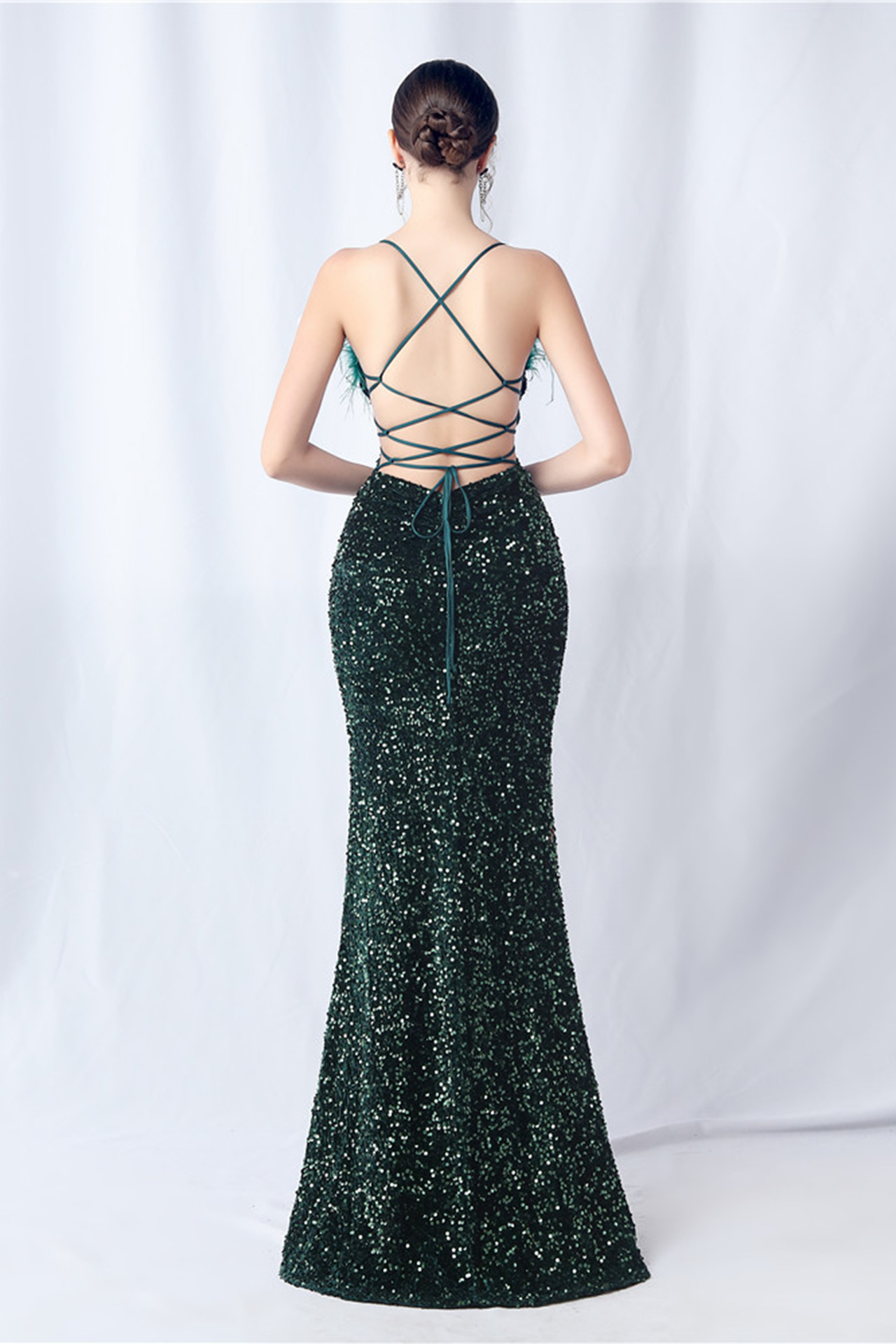 Isadora Slip Feather Maxi Dress - Image 14