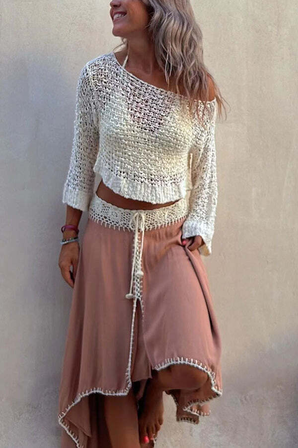 Sunny Meadow Crop Knit Cover-up Top - Image 6