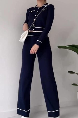 Fashionable solid color short casual versatile high-waisted pants and tops set